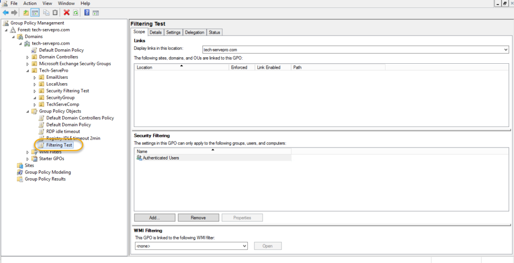 Apply Group Policy using Security Filtering 4