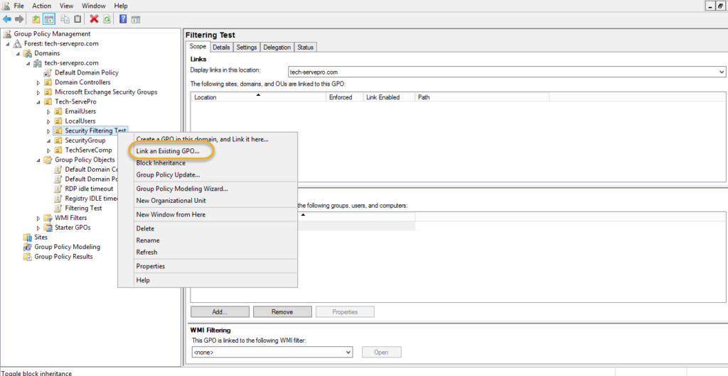 Apply Group Policy using Security Filtering 5