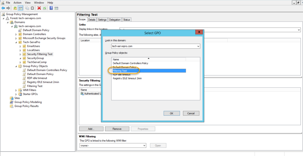 Apply Group Policy using Security Filtering 6